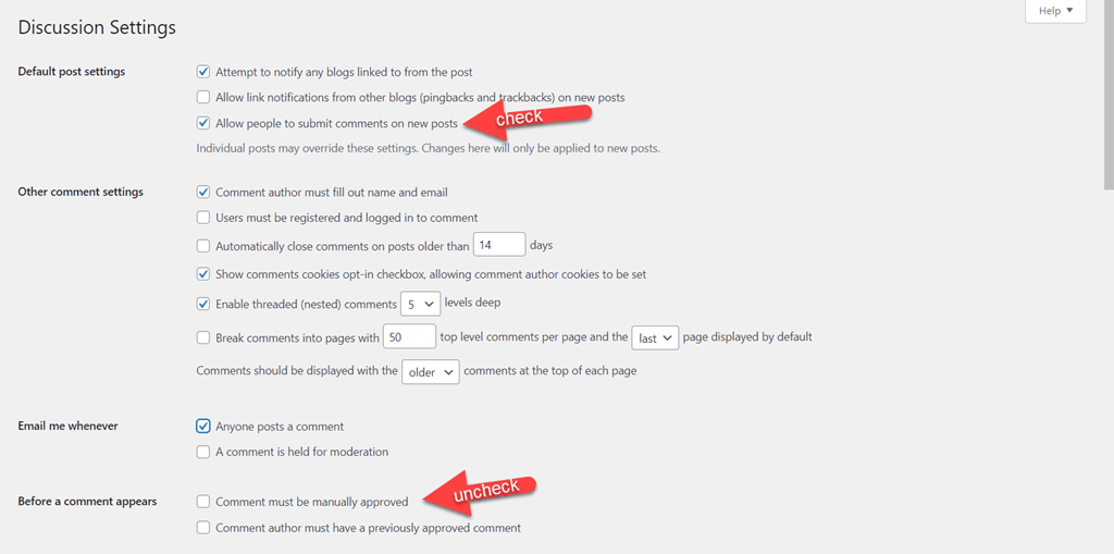 WordPress Automatically Approving Comments